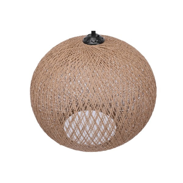 Lampadario beige con paralume in iuta ø 38 cm – Opviq lights-image-4
