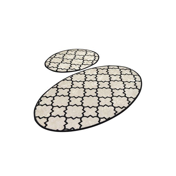 Set di 2 tappetini da bagno ovali Rustico - Foutastic