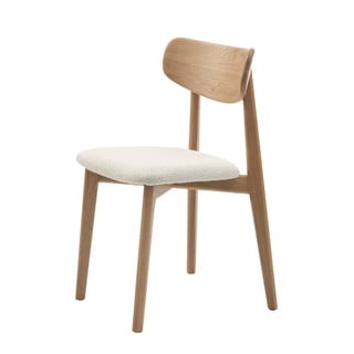 Sedia da pranzo in colore crema-naturale Elim - Unique Furniture