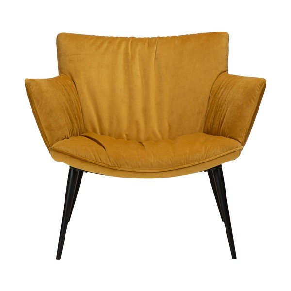 Poltrona in velluto giallo Join - DAN-FORM Denmark-image-1