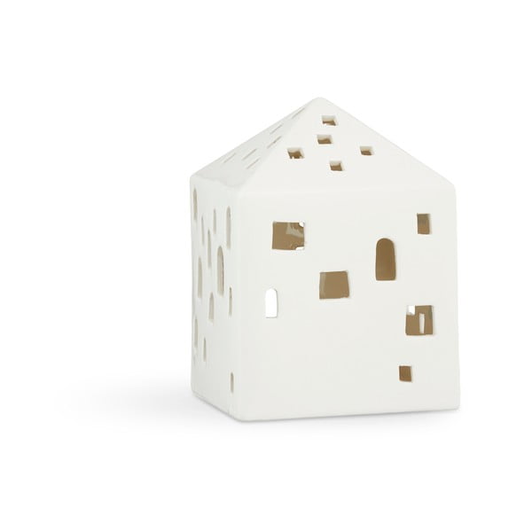 Portacandele in ceramica per tea light Urbania Lighthouse Town House - Kähler Design