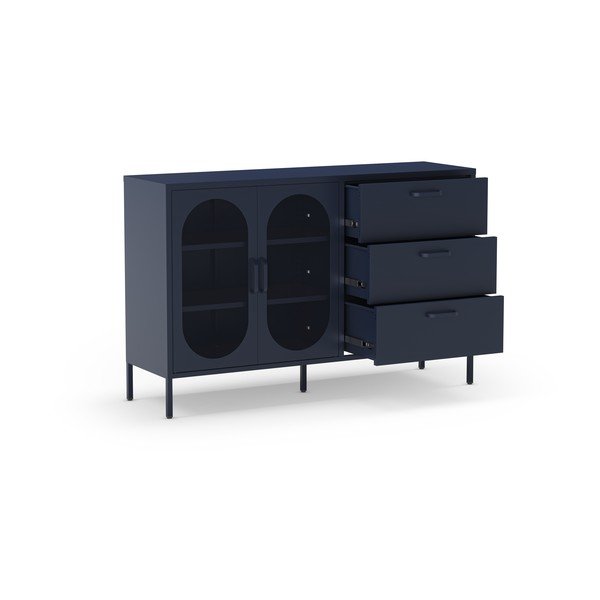 Cassettiera blu scuro 140x90 cm Diora - Marckeric-image-4