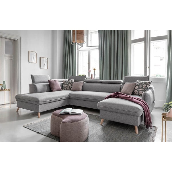 Divano letto angolare grigio chiaro (angolo sinistro) Sweet Harmony - Miuform-image-4