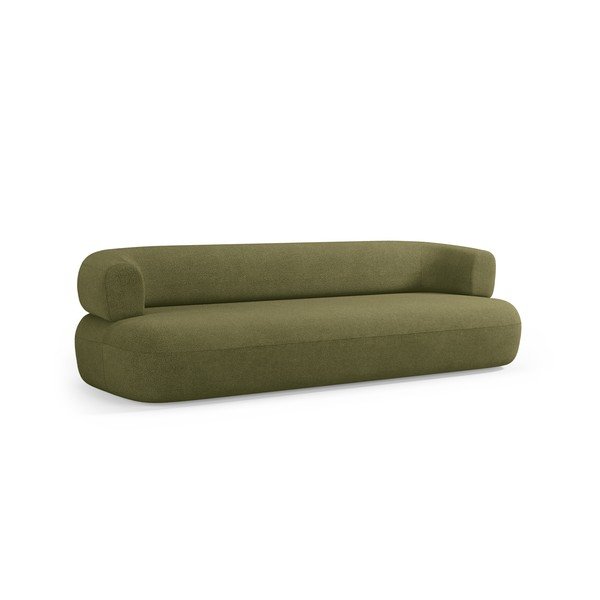 Divano verde con rivestimento in bouclé 226 cm Jenny – Micadoni -image-1