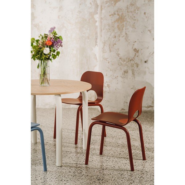 Sedia da pranzo rossa Atto – noo.ma-image-4