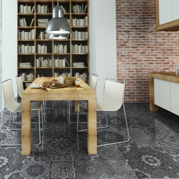 Adesivo per pavimenti impermeabile Grigio Pietre, 90 x 60 cm - Ambiance-image-1