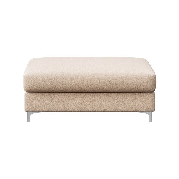 Poggiapiedi beige rivestito in bouclé Rene – Rodier