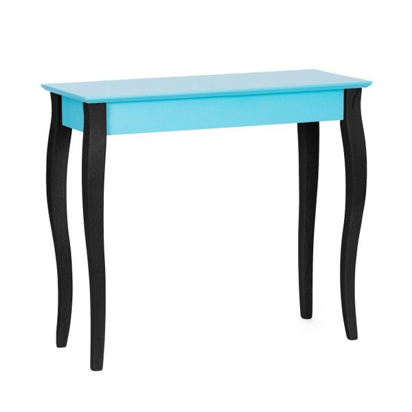 Consolle turchese con gambe nere Lilo, larghezza 85 cm - Ragaba