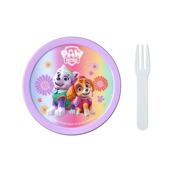 Scatola per la merenda dei bambini con forchetta Paw patrol girls - Mepal