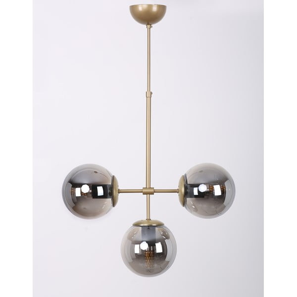 Plafoniera grigia/dorata con paralume in vetro ø 15 cm Seagull – Squid Lighting-image-1