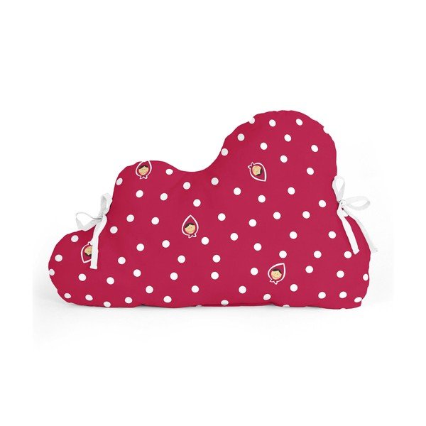 Coprimaterasso per culla in cotone rosso e bianco , 60 x 40 cm Grandma - Mr. Fox