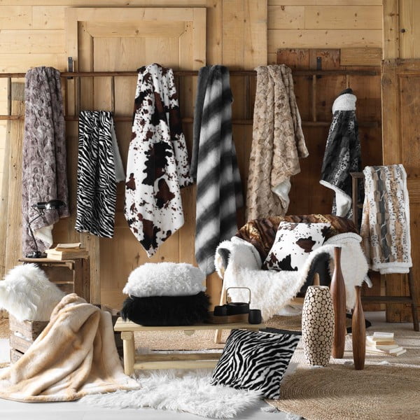 Coperta bianca in pelliccia finta 125x150 cm Mouton – douceur d'intérieur-image-4