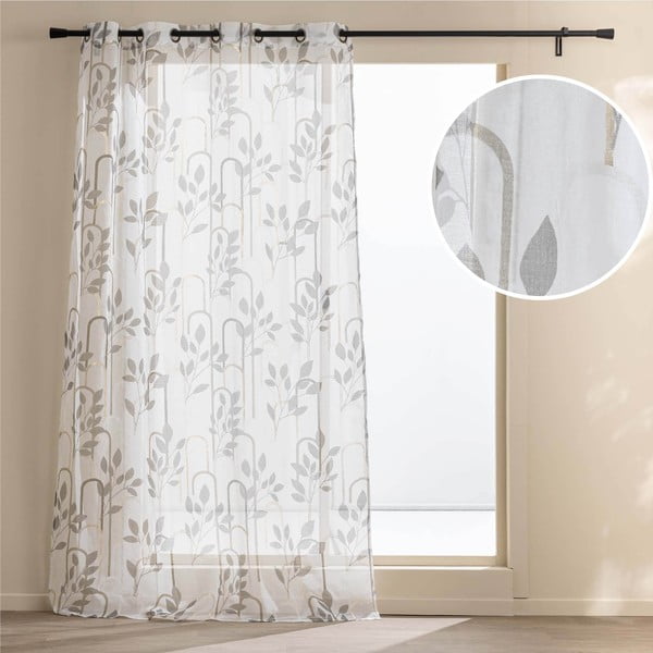 Tenda sottile grigia in voile 140x240 cm Roseris – douceur d'intérieur-image-4