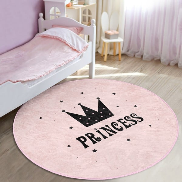 Tappeto rosa per bambini ø 120 cm Comfort - Mila Home-image-3