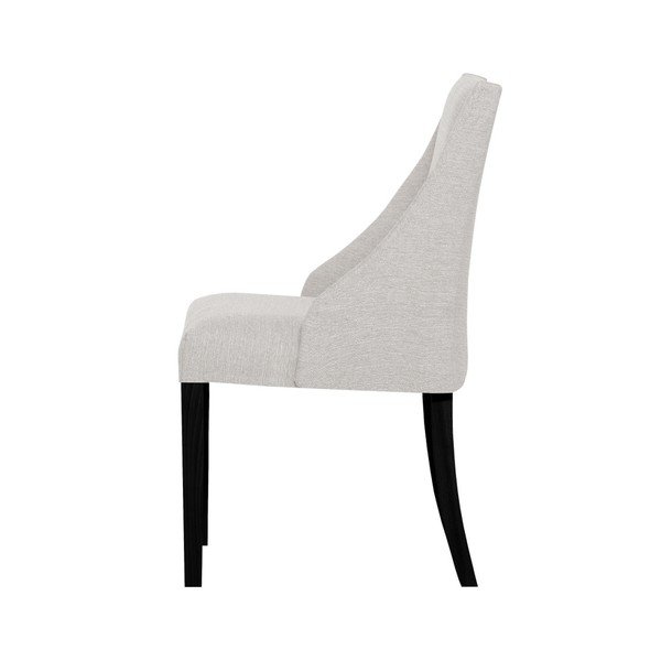 Sedia crema con gambe in faggio nero Absolu - Ted Lapidus Maison-image-1