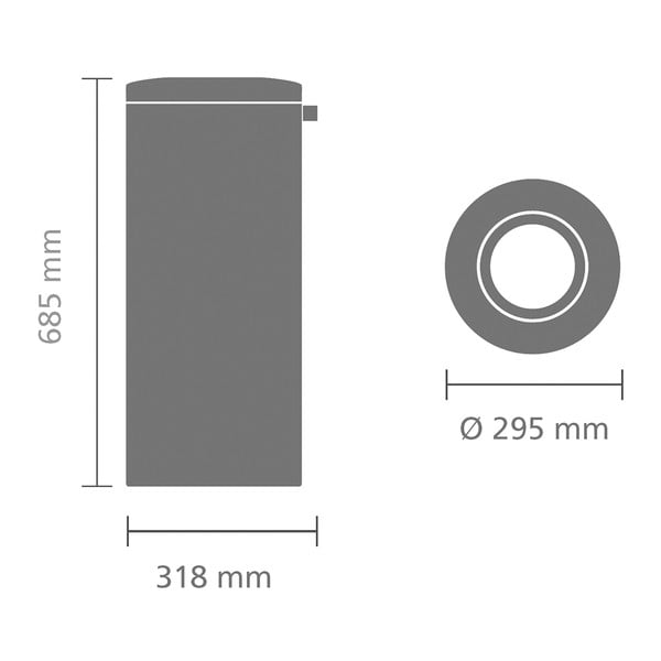 Bidone in acciaio argento opaco 30 l Flame Guard - Brabantia-image-4