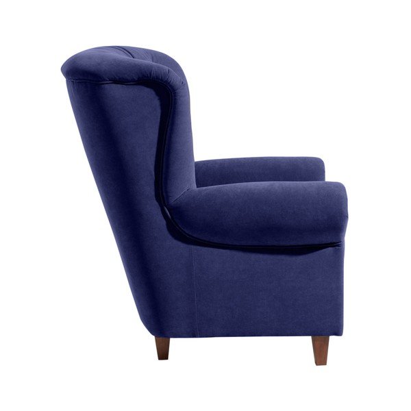 Poltrona blu scuro Vicky Velor - Max Winzer-image-1