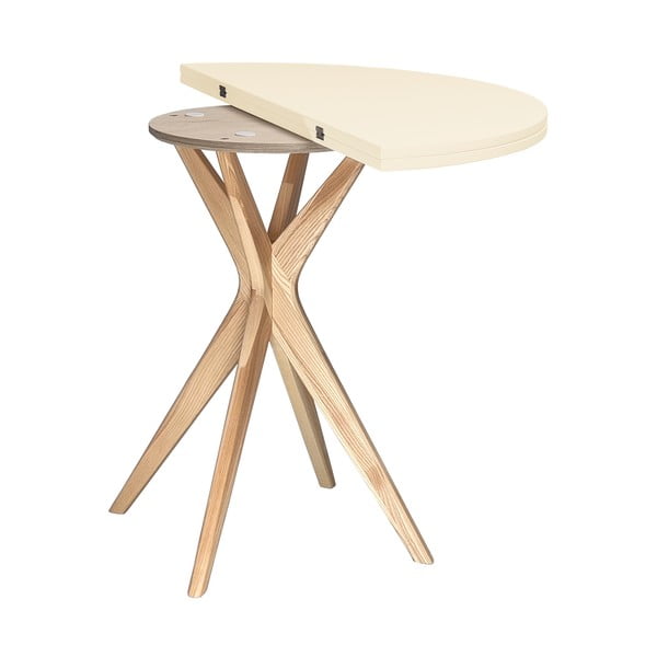 Tavolo da pranzo rotondo allungabile 45x90 cm Jubi – Ragaba-image-3