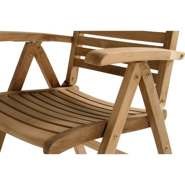 Sedia da esterno di colore naturale in legno massiccio Sunderland – Hartman-image-4
