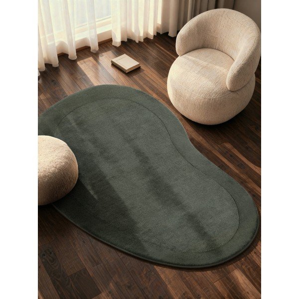 Tappeto verde scuro in misto lana tessuto a mano 125x200 cm Kari Organic – Villeroy&Boch-image-1