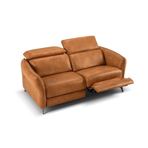 Divano in vera pelle marrone chiaro 103 cm Hubble - Windsor & Co Sofas-image-4