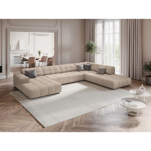Divano angolare beige (angolo destro/"U") Chicago - Cosmopolitan Design-image-1