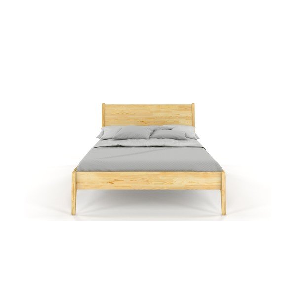 Letto matrimoniale in legno di pino 140 x 200 cm Visby Radom - Skandica-image-1