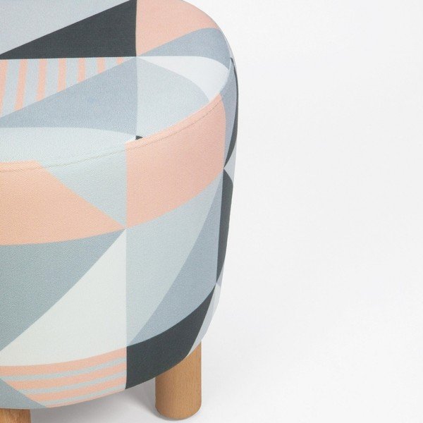 Taburette con gambe in legno Cono Tepe, ⌀ 41 cm - Homitis-image-2