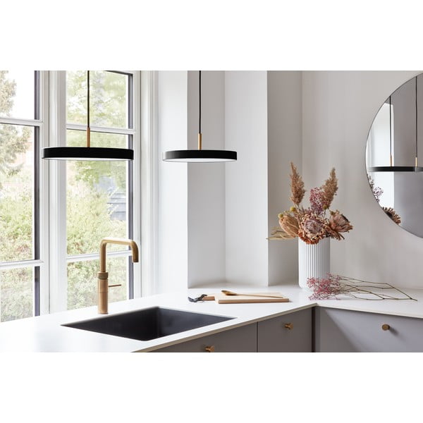 Apparecchio a sospensione dimmerabile a LED nero con paralume in metallo ø 31 cm Asteria Plus Mini - UMAGE-image-2