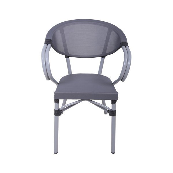 Sedia da esterno grigia in metallo Toskana – Garden Pleasure