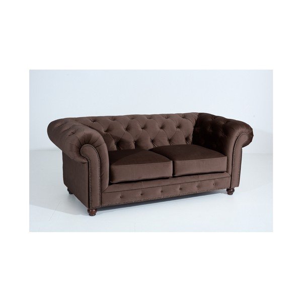 Divano Orleans Velvet marrone scuro, 196 cm - Max Winzer-image-2