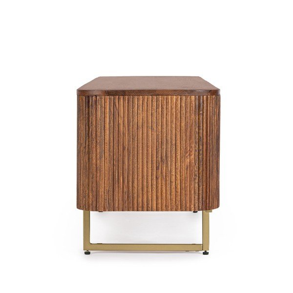 Mobile TV di colore naturale in mango massiccio 180x45x40 cm Vilas – Bizzotto-image-4