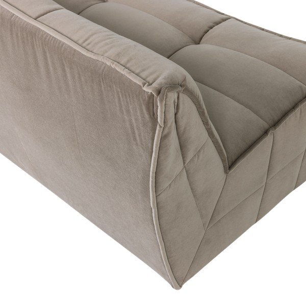 Divano grigio tortora con rivestimento in velluto 204 cm Cluster – vtwonen-image-4