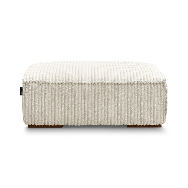 Poggiapiedi beige con rivestimento in velluto a coste Chelsea – Bobochic Paris
