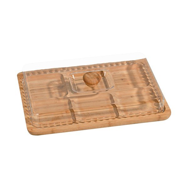 Vassoio per la colazione in bambù con coperchio Jacob, 33 x 23 cm - Kosova
