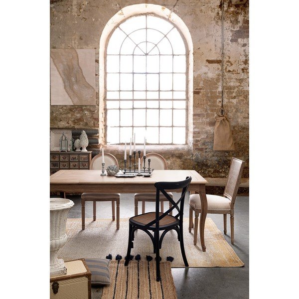 Tavolo da pranzo in mango massiccio allungabile con estensione 90x180 cm Domitille – Bizzotto-image-1