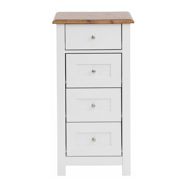 Úzká bílá komoda Støraa Axel