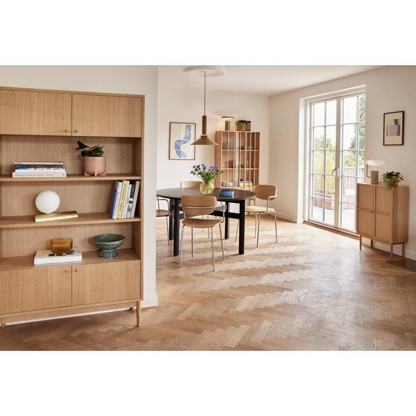 Vetrina in legno di quercia 80x170 cm Shoji - Hübsch-image-2