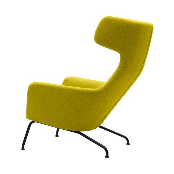 Poltrona gialla con gambe nere Havana - Softline-image-4
