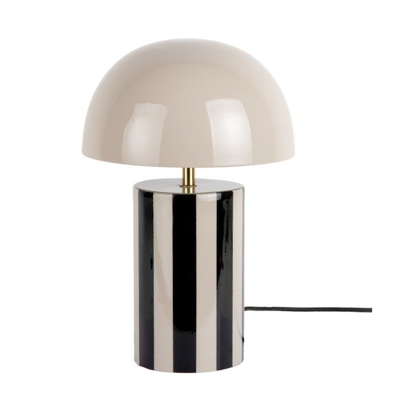Lampada da tavolo nera/grigio tortora in metallo (altezza totale 34 cm) Rayado – Leitmotiv