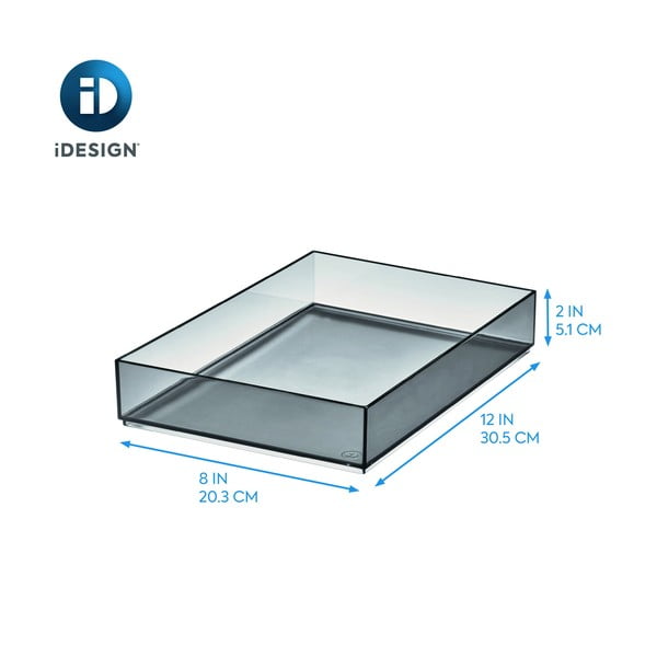 Organizzatore da bagno nero opaco per cosmetici in plastica riciclata - iDesign-image-4