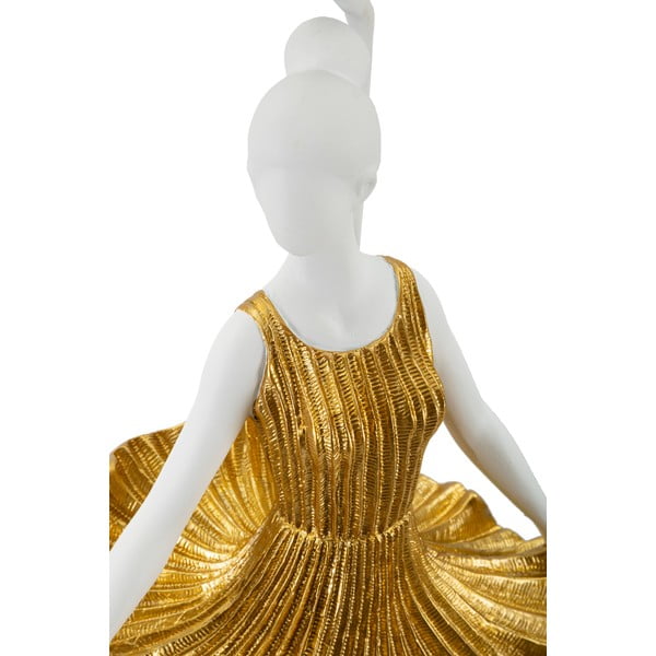 Lampada da tavolo bianca-oro con paralume in tessuto (altezza 90,5 cm) Dancer - Mauro Ferretti-image-3