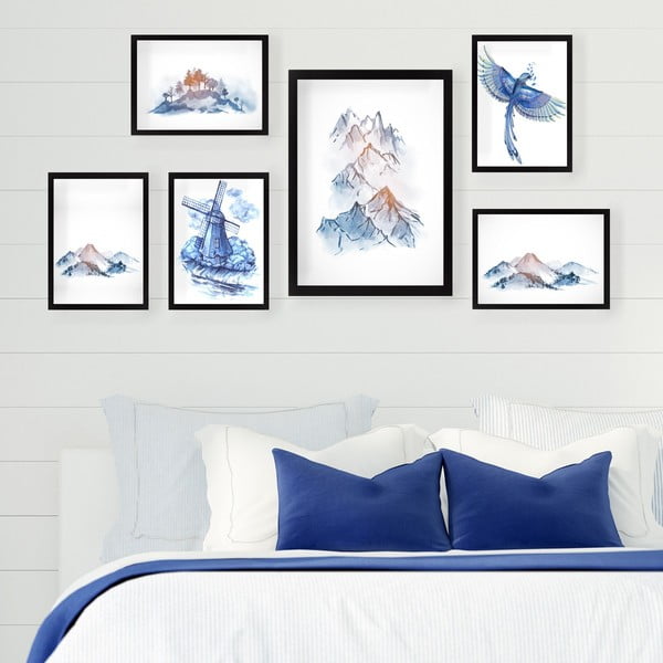 Dipinti in set da 6 pezzi Watercolor - Wallity-image-1