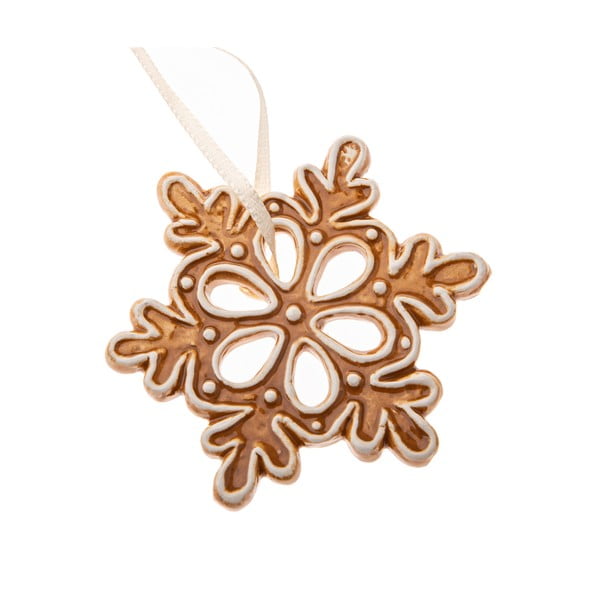Decorazione per albero di natale in ceramica ø 6 cm Gingerbread Flake – Dakls