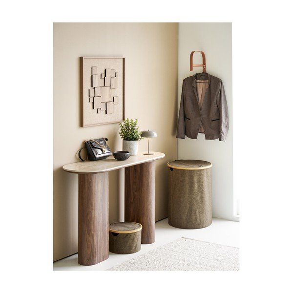 Cesta per il bucato marrone in tessuto Noto – House Nordic-image-2