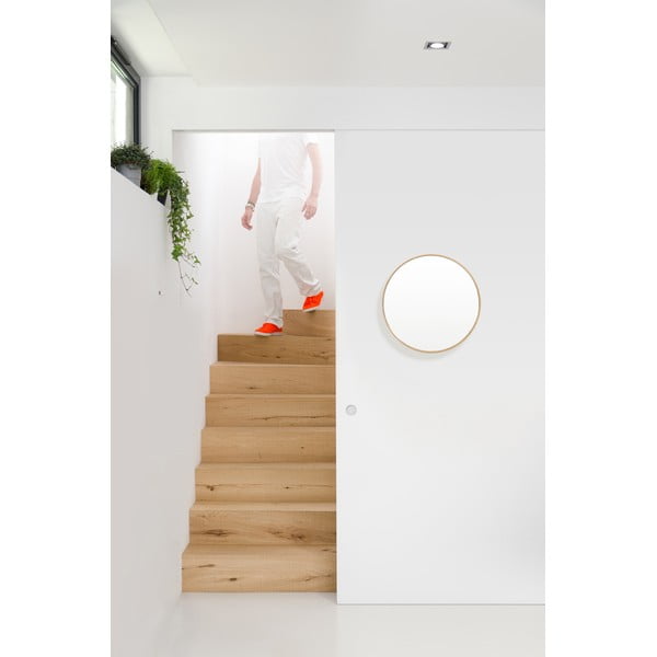 Specchio da parete con cornice in rovere Glance, ø 45 cm Galnce - Wireworks-image-1