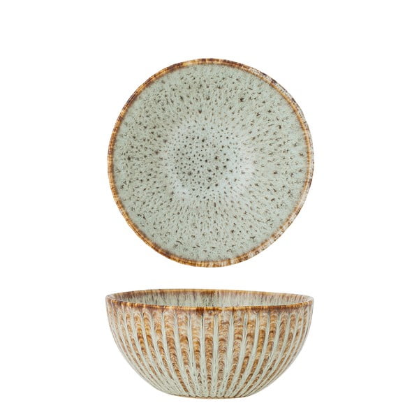 Ciotolina da portata e per la frutta blu e beige in gres 200 ml Fleur – Bloomingville