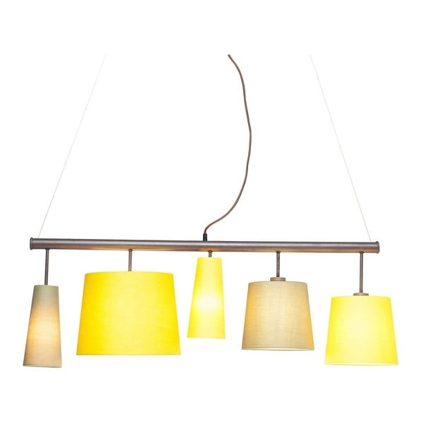 Lampada a sospensione gialla Parecchi, lunghezza 140 cm - Kare Design