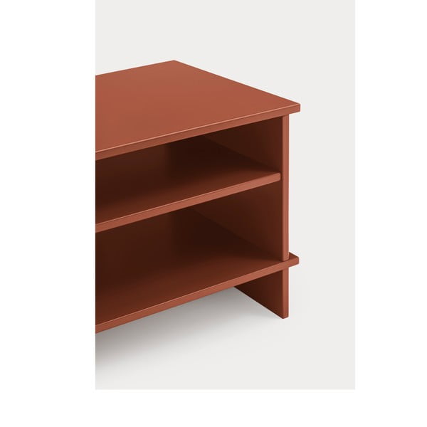 Comodino color mattone con ripiani Inari – Teulat-image-3