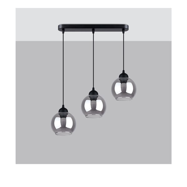 Apparecchio a sospensione nero ø 15 cm Grande - Sollux-image-3